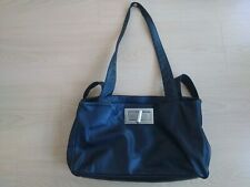 Damen Handtasche schwarz silber Schnalle Leder Nummer zwei