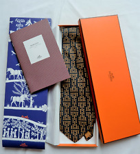 HERMES PARIS Seiden Krawatte vintage Silk Tie 100% Seide mit Geschenkbox