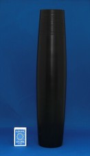 IVAN BAJ für Arcade Murano Vase Ghana signiert Glas Glasvase schwarz 40,5 cm