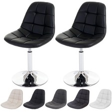 2er-Set Esszimmerstuhl HWC-A60, Drehstuhl Stuhl, Chrom