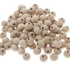 500stk Holzperlen Natur Rund 10mm für Schmuck Basteln DIY H121#500stk