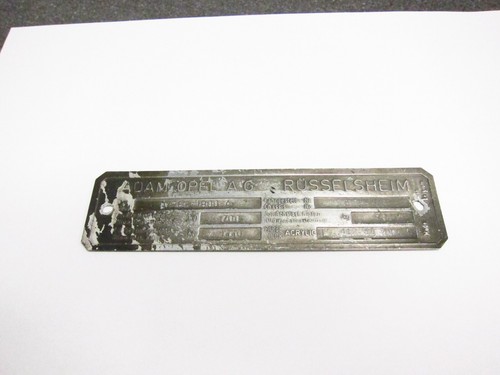 Typenschild opel schild - typenschild,