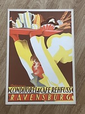 Pappschild Pappschild Conditorei & Cafe Rehfuss Ravensburg wohl 30er Jahre!