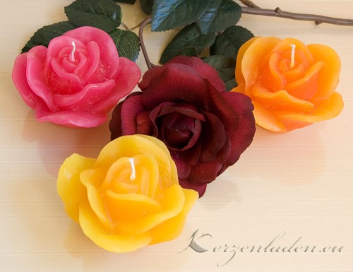 Kerze rosenblüte rose - kerze,