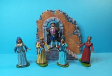 Zinnfiguren vollplastisch Mittelalter Diorama Heinrich der 8 u Hoffdahmen 75 mm 