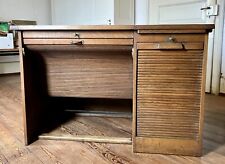 1935 Schreibtisch Eiche Antik mit Rollladenschränken Top Zustand aus 1. Hand!
