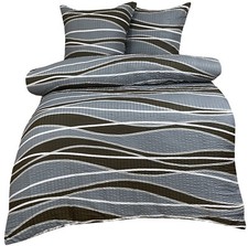 4-tlg Microfaser Seersucker