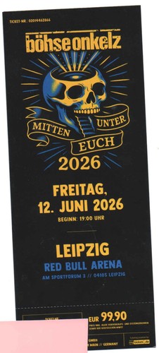 Böhse onkelz ticket - böhse,