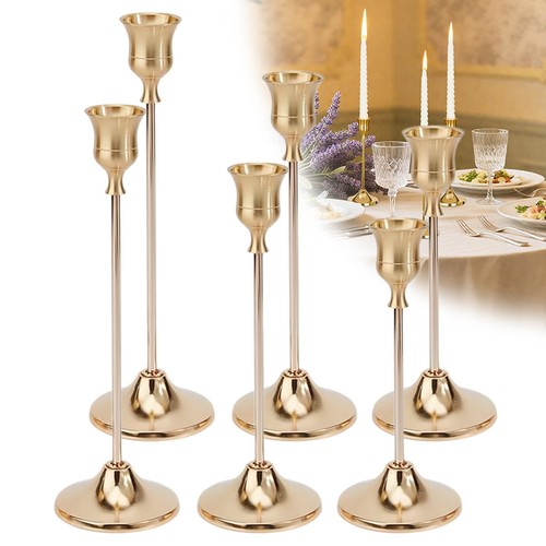 Stabkerzenhalter gold 6er set - gold,
