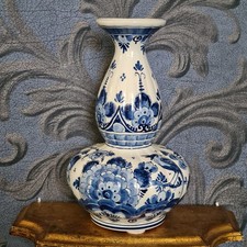 Vase Kürbisvase Delft  1. Wahl gut erhalten  handgemalt Holland ca. 21,5 cm hoch