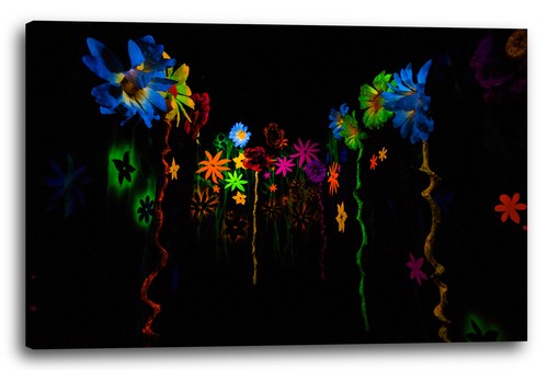 Wandbild bunte blumen abstrakt - bunte,