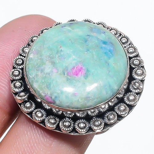 Rubin fuchsite runde form - rubin,
