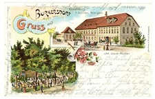 AK Litho Gruss aus Burkersdorf Nobitz Gasthaus zum kühlen Morgen 1901 A80