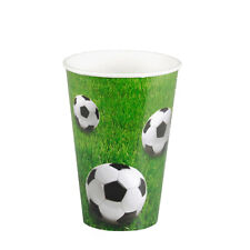 Trinkbecher 10 x Pappe FUßBALL Soccer Pappbecher Einweggeschirr Partybecher NEU