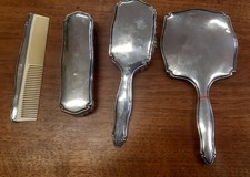 Frisier-Set Garnitur  800 Silber Art Deco Hermann Bauer Schwäbisch Gmünd