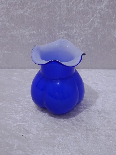 überfang glas vase wellenrand - Überfang,