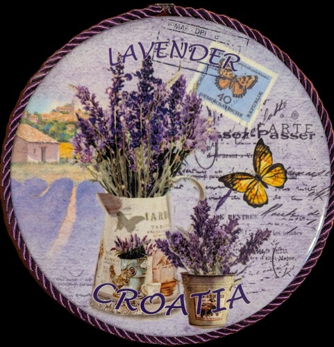Porzellan wandbild lavendel - porzellan,