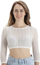 Damen dirndlbluse spitze weiß - dirndlbluse,