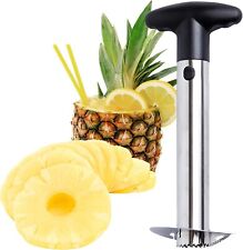 Strapazierfähiger Edelstahl Ananas Entkerner Küchenwerkzeug Obstschneider Schneider Schäler UK