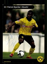 Patrick Njambe Autogrammkarte Borussia Dortmund 2008-09 Original Signiert