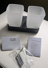 Emco loft Doppelglashalter schwarz, Kristallglas satiniert 052513300 wie neu