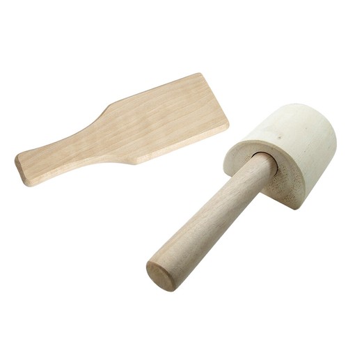Holz ton paddel keramik - 2x,