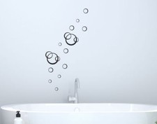 Wandtattoo Wand Aufkleber Bad WC Tattoo Wellness 14x Wasser Luft Blasen  64