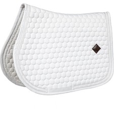 Kentucky Horsewear Weiß/Weiß Full Springschabracke Glitzer Band Schabracke