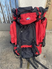 T78 Traveller Outdoor Wanderrucksack Schwarz / Rot Touren Multifunktionsrucksack