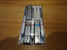 3er-Set Rotring Tikky II Druckbleistifte Weiß mit Minen in 3 Stärken 0,3 0,5 0,