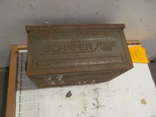 1955 grüne SCHÄFER LAGERKISTE METALLBOX METALLCONTAINER STAPELBOX 31x21x15 (sr3)