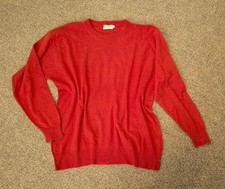 Carlo Comberti, hochwertiger Pullover, Seide + Kaschmir, kirsch-rot, Gr. L