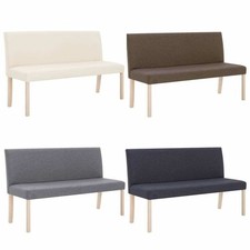 Sitzbank mit Rückenlehne 139cm Polsterbank Esszimmerbank Bank Sofa Polsterbank