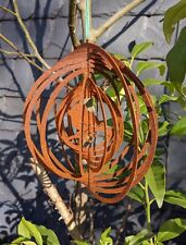 NEU ! Windspiel Vogel ø 18 cm aus Metall Edelrost Fensterdeko Garten Balkon