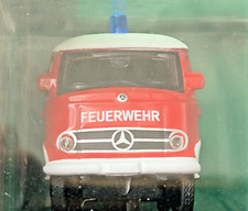 Schuco H0 25526 Ruf 112 Feuerwehr Bus MB L319 Blaulicht Sammler in OVP/2509