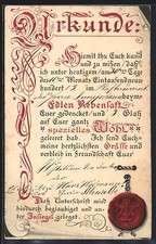 Präge-AK Urkunde über