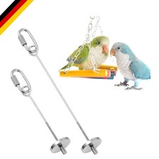 Edelstahl Papageien-Spieß 2er Set Futtersuche Obst Gemüse Spielzeug