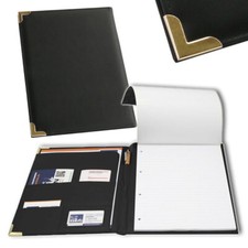 Schreibmappe DIN A4 Notizblock Leder Optik Dokumentenmappe Aktenmappe Portfolio