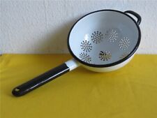 Altes Emaille Sieb Stielsieb Durchschlag Emaillesieb Ø 215 mm TOP Dekoration