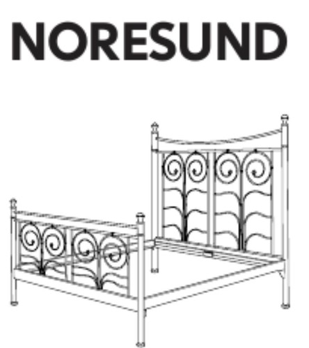 Ikea noresund metall bett - ikea,