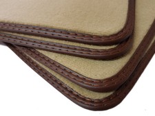 Braun Beige Fußmatten für Mercedes E-Klasse W211 Bj.2002-2008 Velours 