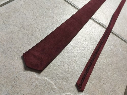 Vintage krawatte wildleder rot - krawatte,
