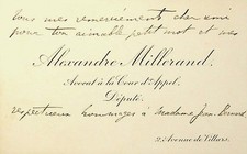 ✒ C.A Alexandre MILLERAND Politiker Minister Präsident der Republik