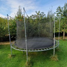 HUDORA Trampolin Ø 366 cm mit Sicherheitsnetz – gebraucht, abzugeben
