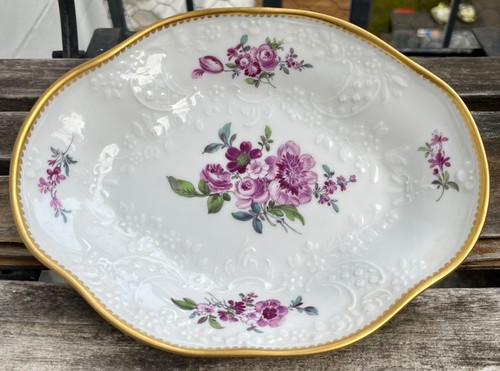 Meissen lila blume schälchen - lila, blume,