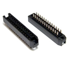 2x Siemens Federleiste, 26-polig, 83 mm, DIN 41618-L26F, Meßgeräte-Buchse, NOS