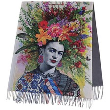 Langer Schal mit Malerei