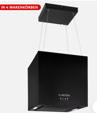 Klarstein Insel Dunstabzugshaube LED Umlufthaube Abluft Umluft Schwarz