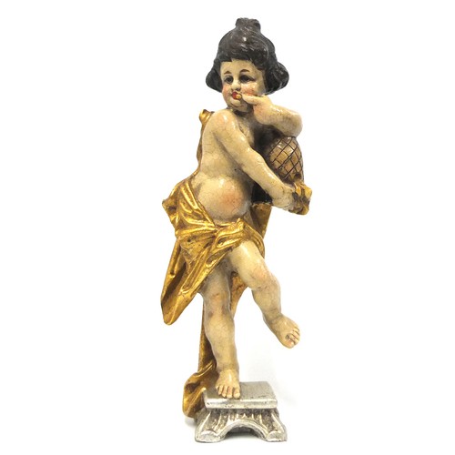 31cm holzfigur honigschlecker - holzfigur,