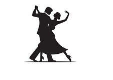 Tanzen Autoaufkleber/Wandtattoo-Tanzpaar-Wettkampftanzen-Personalisierbar-Sport